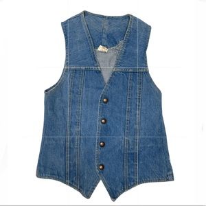1970s Denim Vest GWG Scrubbies Western Wear